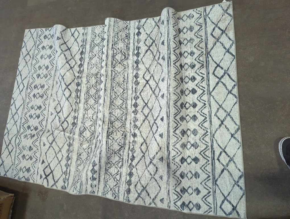 Moroccan Rugs for Entryway, 2x3 Grey Washable Small Area Rug, Non-Slip Ultra Soft Vintage Geometric Low-Pile Indoor Door Mat Floor Carpet for Indoor, Entrance, Kitchen