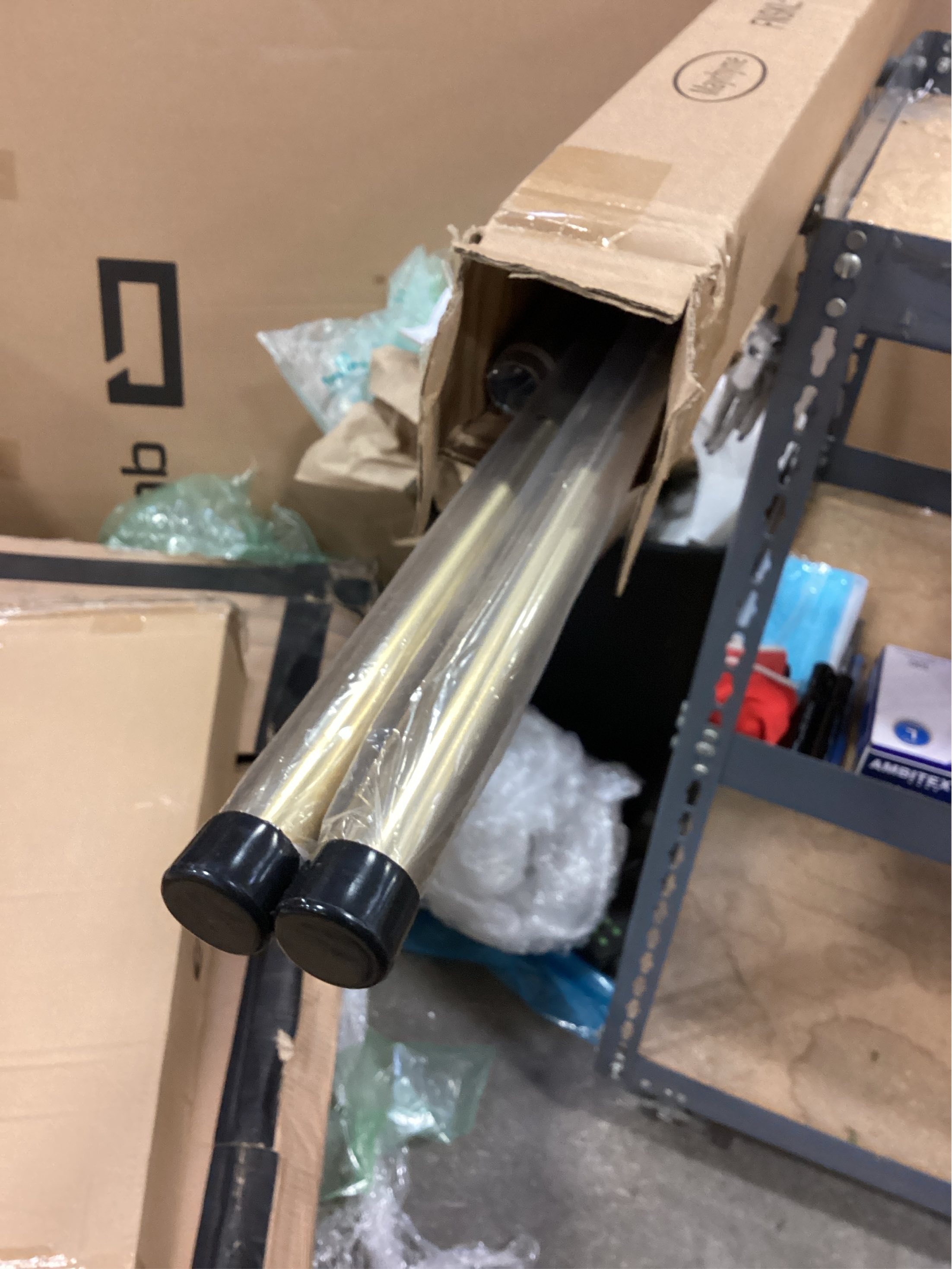 Antique Bronze Bay Window Curtain Rods with Aluminum End Cap Finials and Brackets,Adjustable 36-72 Inch Center Rod for windows (24-68’’), 20-36 Inch Side Rods for windows (16-32’’)