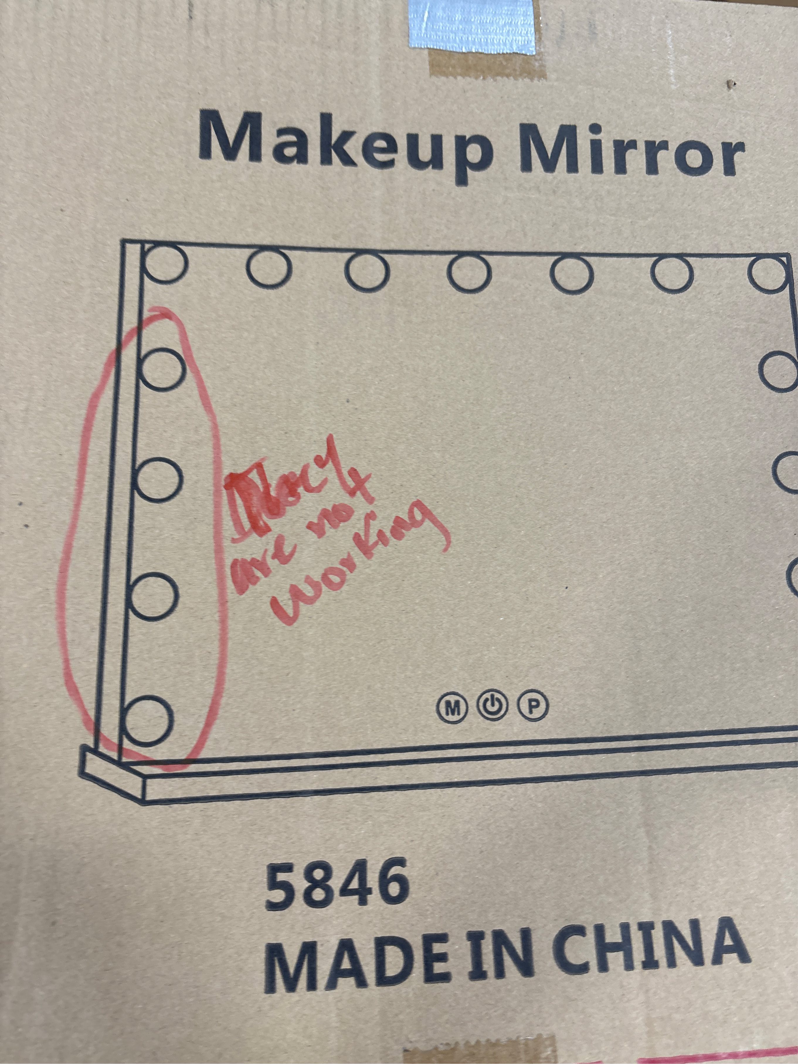 Hollywood Vanity Mirror with Lights, Tabletop Makeup Mirror with 20 Dimmable LED Bulbs, 3 Color Lighting Modes, Vanity Mirror for Bedroom, Touch Control, Tabletop or Wall-Mounted, White