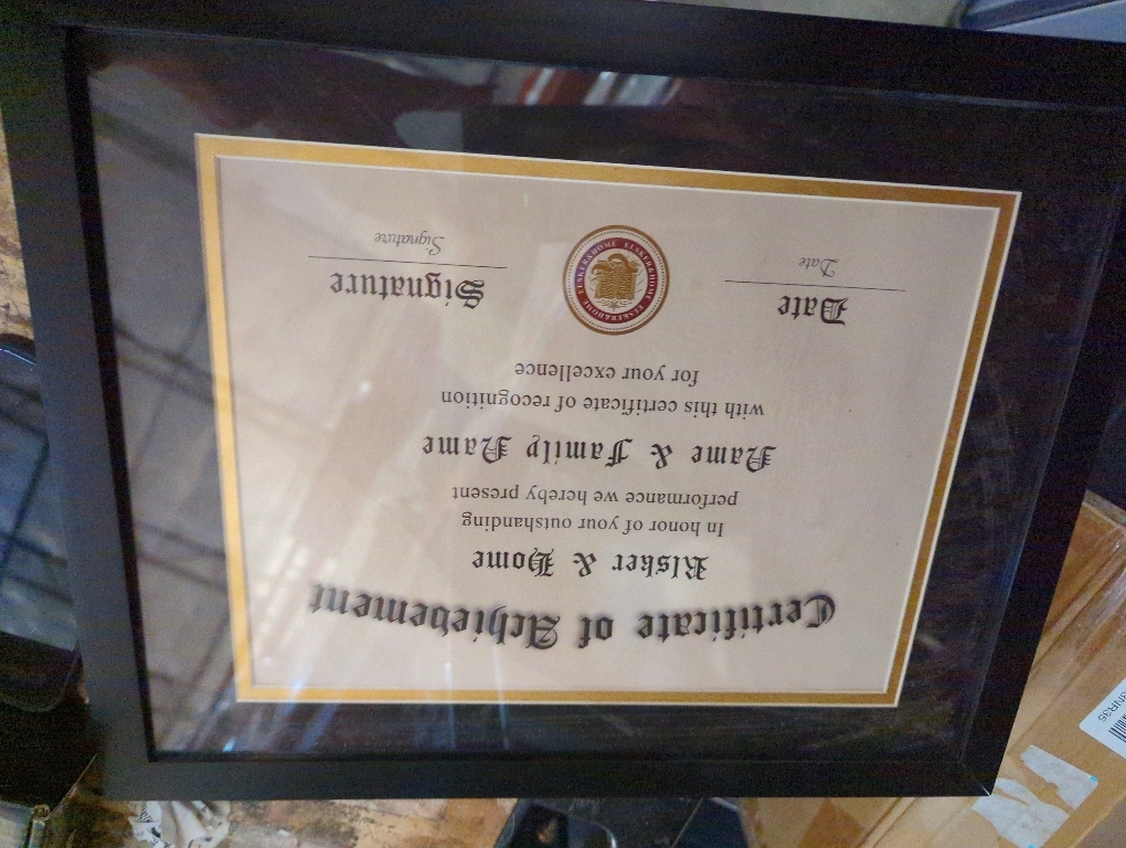 ELSKER&HOME 8.5x11 Certificate Frame - Classic Black Color Frame - Displays Diploma 8.5x11 Inch with Mat - 11x14 Inch Without Mat - For Document/Photo(Double Mat - Matte Black with Gold Rim)