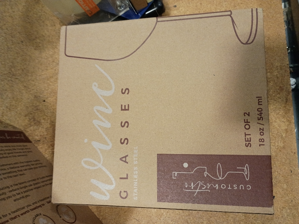 Gusto Nostro Stainless Steel Wine Glass - 18 oz - Unbreakable Rose Gold Wine Glasses for Travel, Camping and Pool - Fancy, Unique and Cool Portable Metal Wine Glass for Outdoor, Picnics (Set of 2)