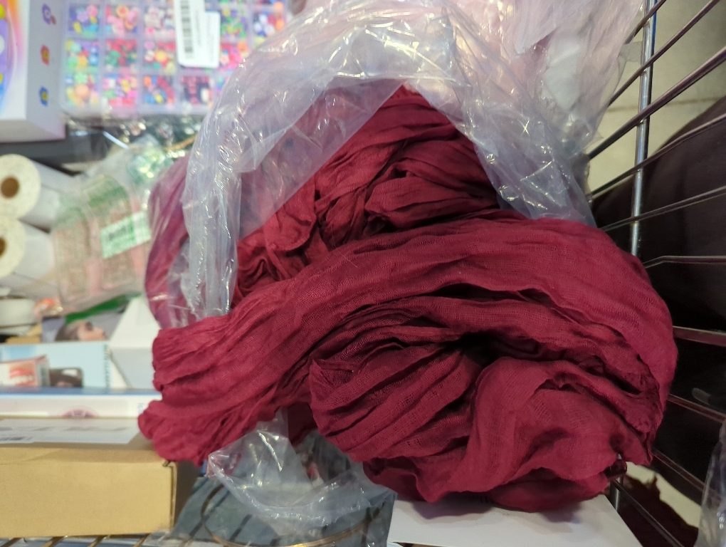 Solid Color Pleated Scarf Retro Green Thin Long Strip Shawl for Men and Women Winter Warm Silk Feel