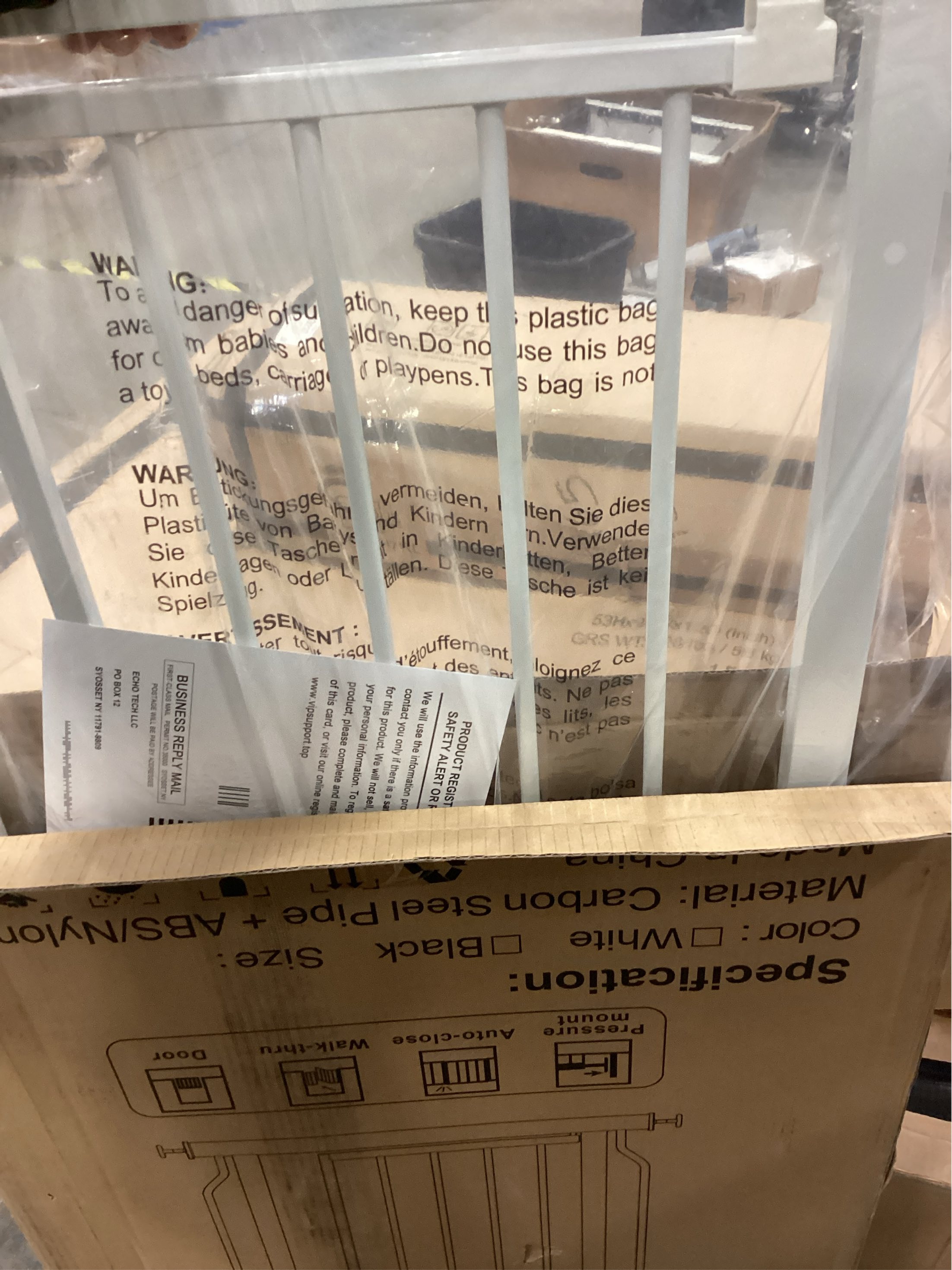 Fairy Baby Narrow Baby Gate 27 Inch to 29 Inch Wide, Small Auto Close Walk Through Safety Gates Pressure Mounted for Stairs Doorways Kids or Pets,White