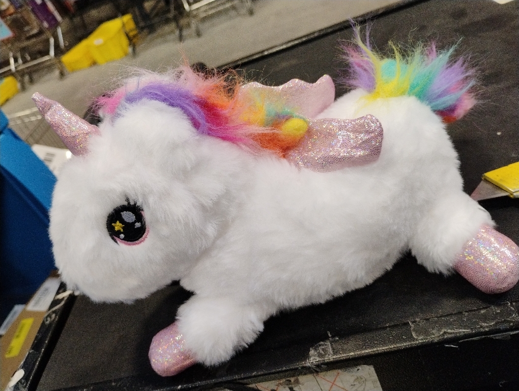 SQEQE Weighted Unicorn Plush, Weighted Unicorn Stuffed Animal, Cute Plushies Soft Pillow Toy Gift for Kids Adults 9.8 Inch, 0.8 Lbs