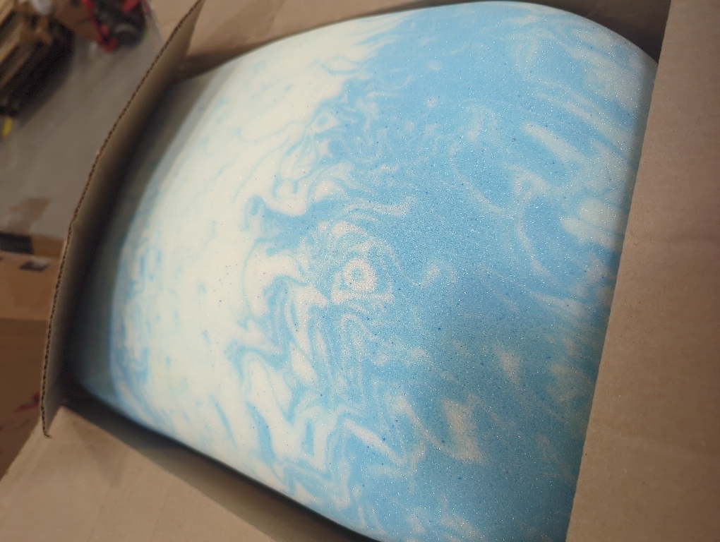 2 Inch Egg Crate Memory Foam Mattress Topper Twin Size, Soft Mattress Pad for Back Pain Relief, Bed Topper, CertiPUR-US Certified, Blue