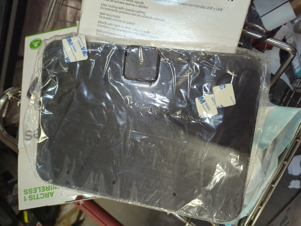 Best Buy Essentials™ - Thin Indoor HDTV Antenna - 35 Mile Range - Black/White