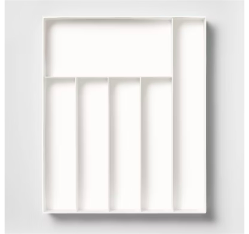 15 Lazy Susan Turn Table - Brightroom & 3 Compartment Plastic Drawer Flatware Organizer - Brightroom & 6 Compartment Organizer White - Brightroom