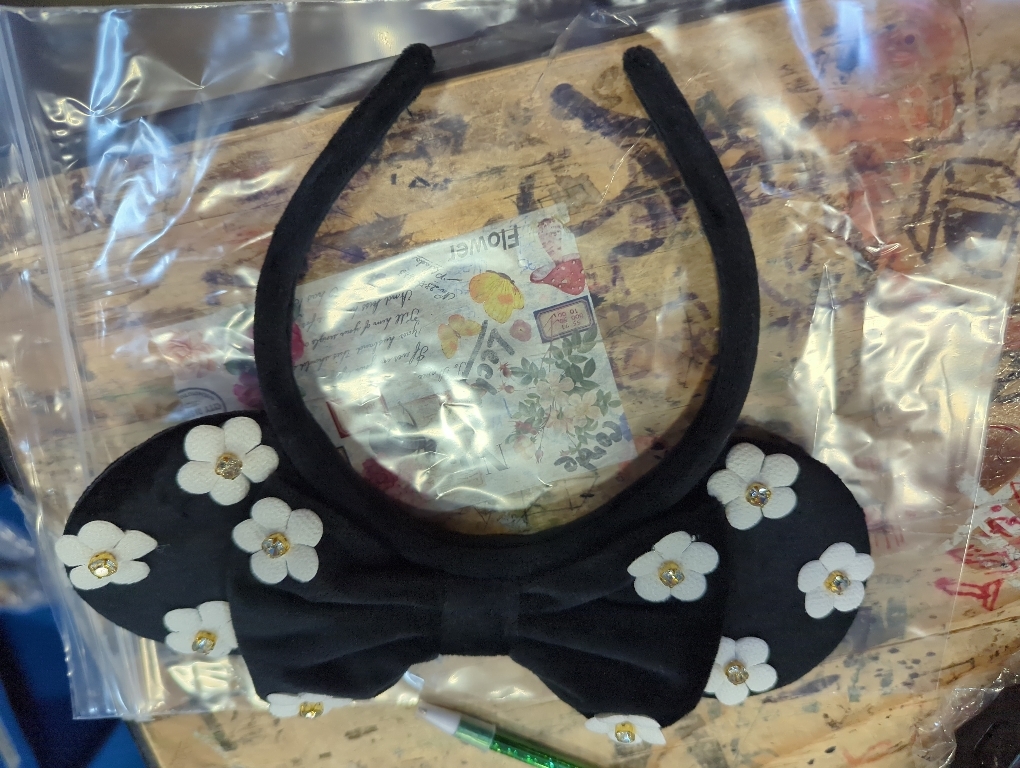 KARETT Sequins Mouse Ears Headband With Glitter Bow Cosplay Costumes Princess Party Decorations For Girls Women