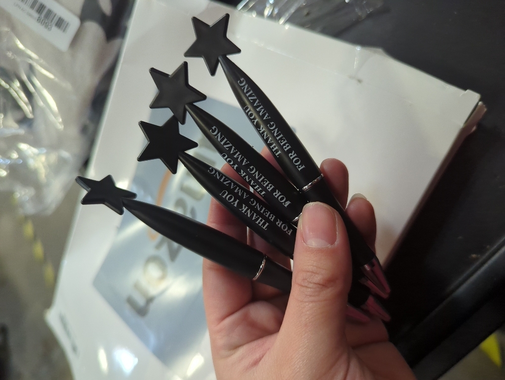 Yeaqee 34 Pcs Vet Tech Appreciation Gifts Bulk Thank You Ballpoint Pens Employee Medical Assistant Appreciation Pens Thank You Gifts for Women Men Custodian Staff Christmas Team(Black)