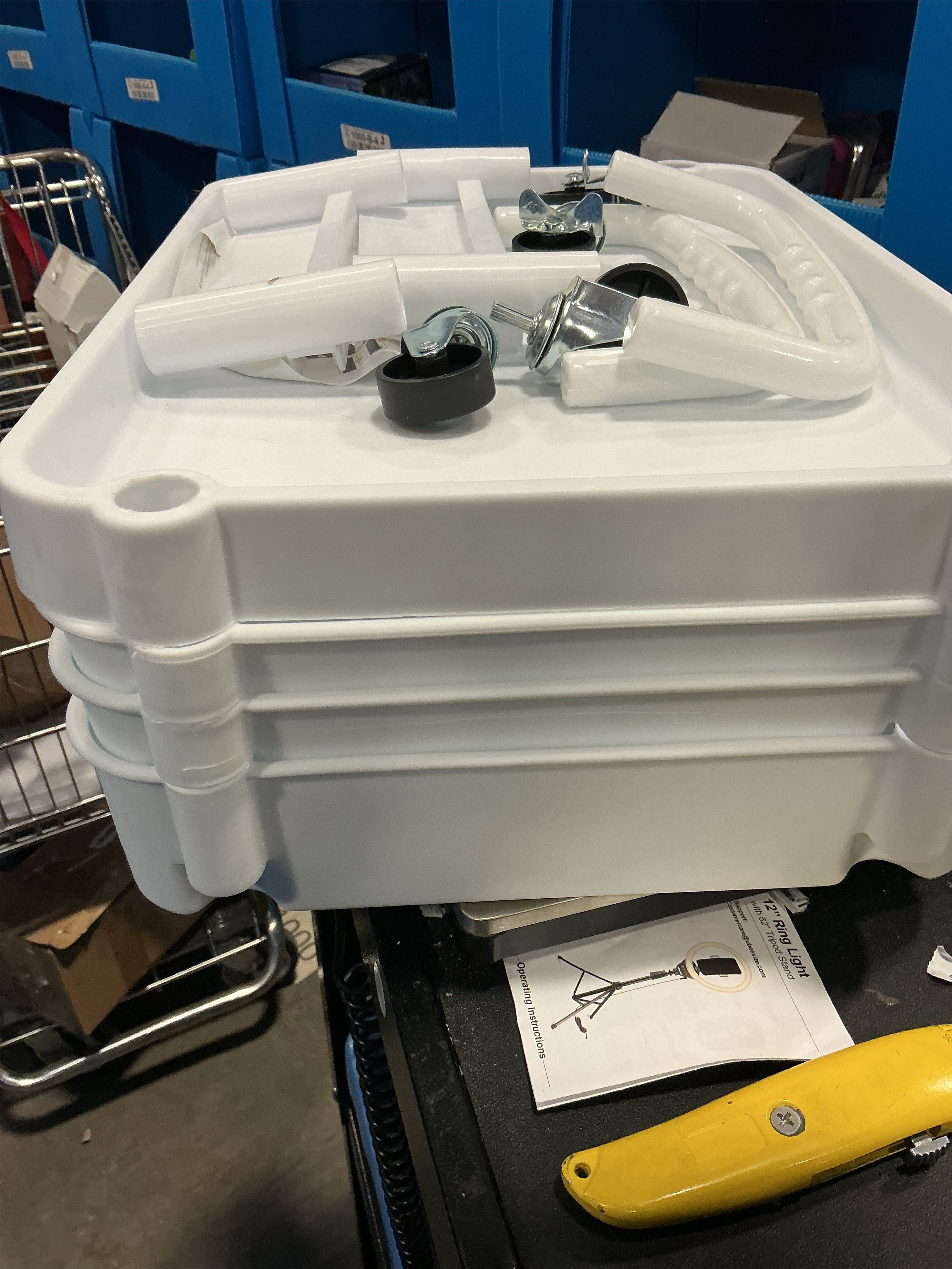 Calmootey 4-Tier Rolling Utility Cart with Drawer,Multifunctional Storage Organizer with Plastic Shelf & Metal Wheel,Storage Cart for Kitchen,Bathroom,Living Room,Office,White