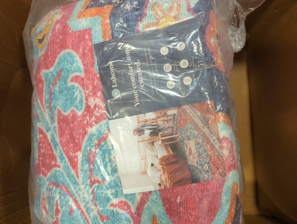 Lahome Area Rugs 9x12 Rugs for Living Room,Large Bedroom Dining Room Rug,Boho Vintage Soft Non-Slip Non-Shedding Low Pile Printed Indoor Carpet for Nursery Kids Home Office(9x12ft,Fuchsia)