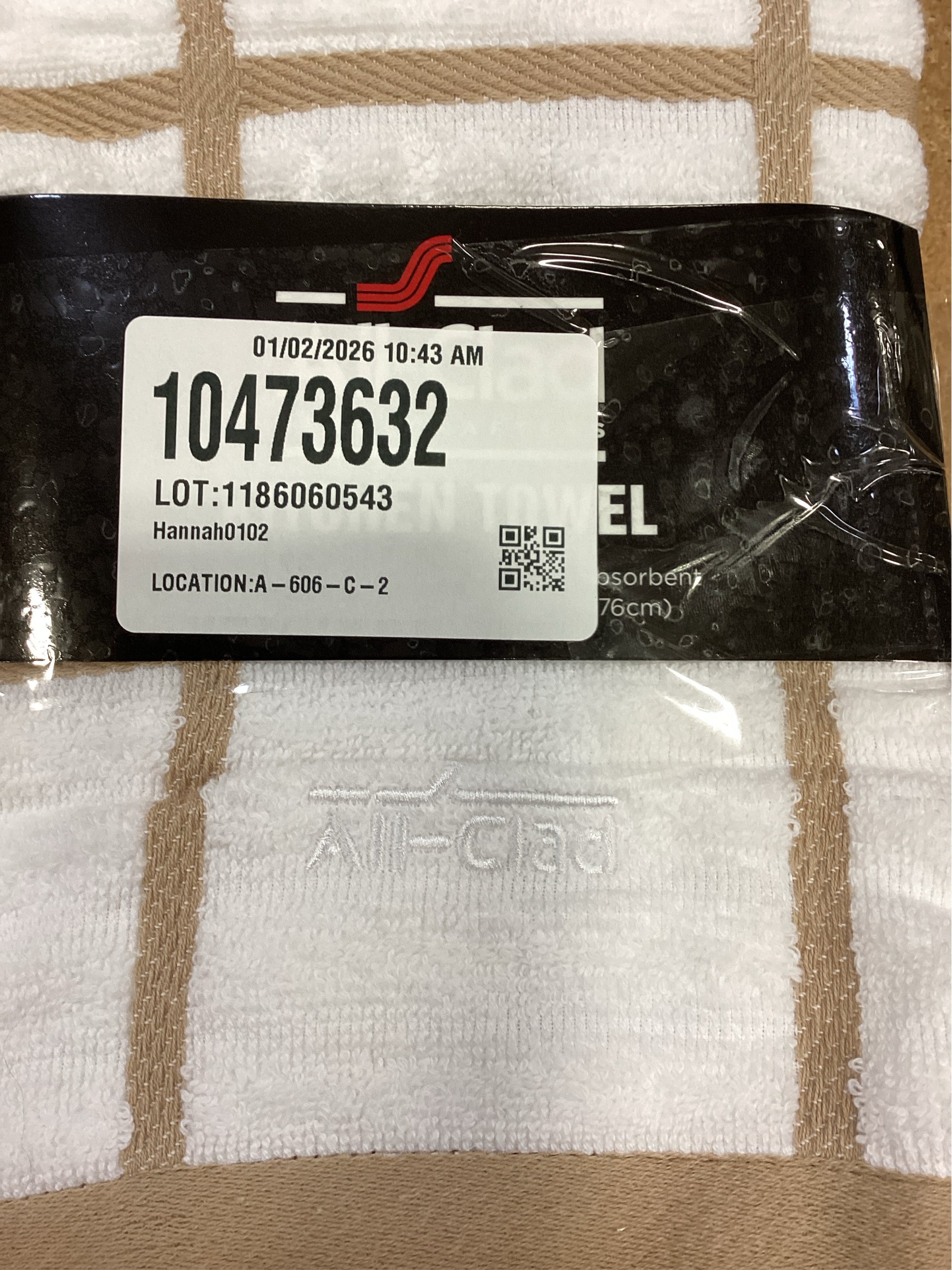 All-Clad Checked Kitchen Towel: Highly Absorbent, Super Soft Long Lasting - 100% Cotton, 17x30 Tea Towel for Cleaning & Drying Dishes, Pans, Glassware, or Countertops, (2Pack), Cappuccino