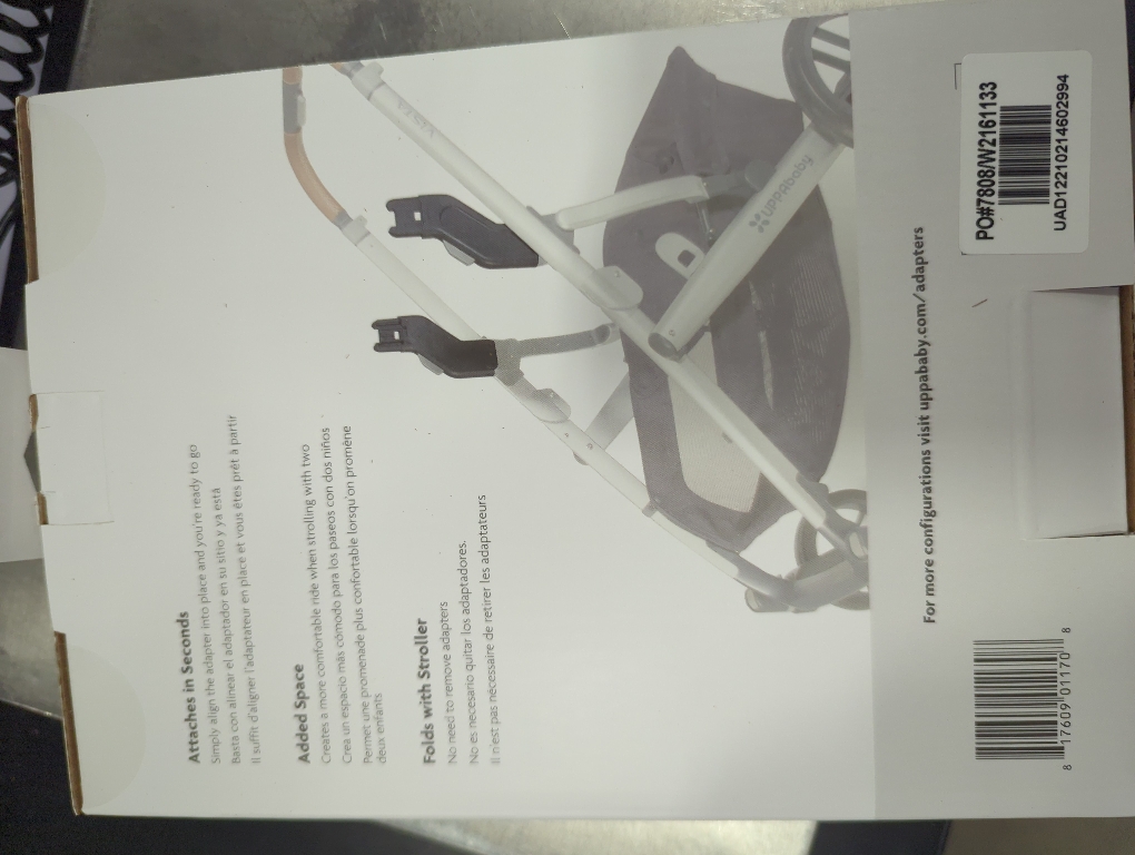UPPAbaby Upper Adapter for Vista, Vista V2, and Vista V3 Strollers/ Compatible with Bassinet, Toddler Seat, Aria, Mesa V2, or Mesa Max Infant Car Seats / Quick   Secure Attachment / 1 Set