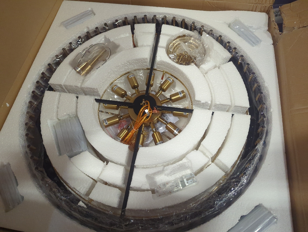 Melar Color Black Size  17 - Light Dimmable Empire Chandelier