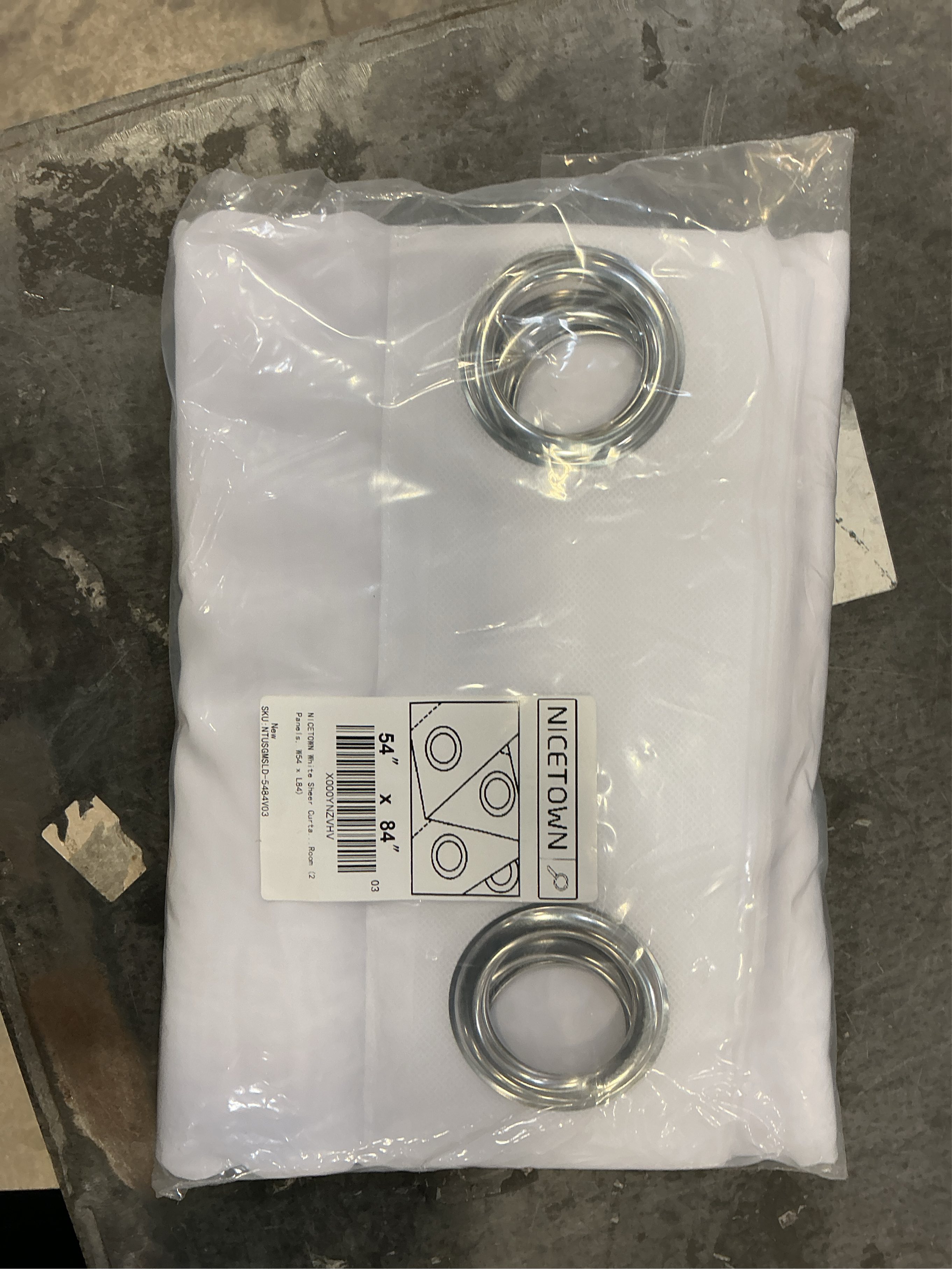 NICETOWN White Sheer Curtains 84 inches Long - Home Decoration Grommet Airy & Lightweight Elegant Window Treatments with Light Filtering for Bedroom/Living Room (2 Panels, W54 x L84)