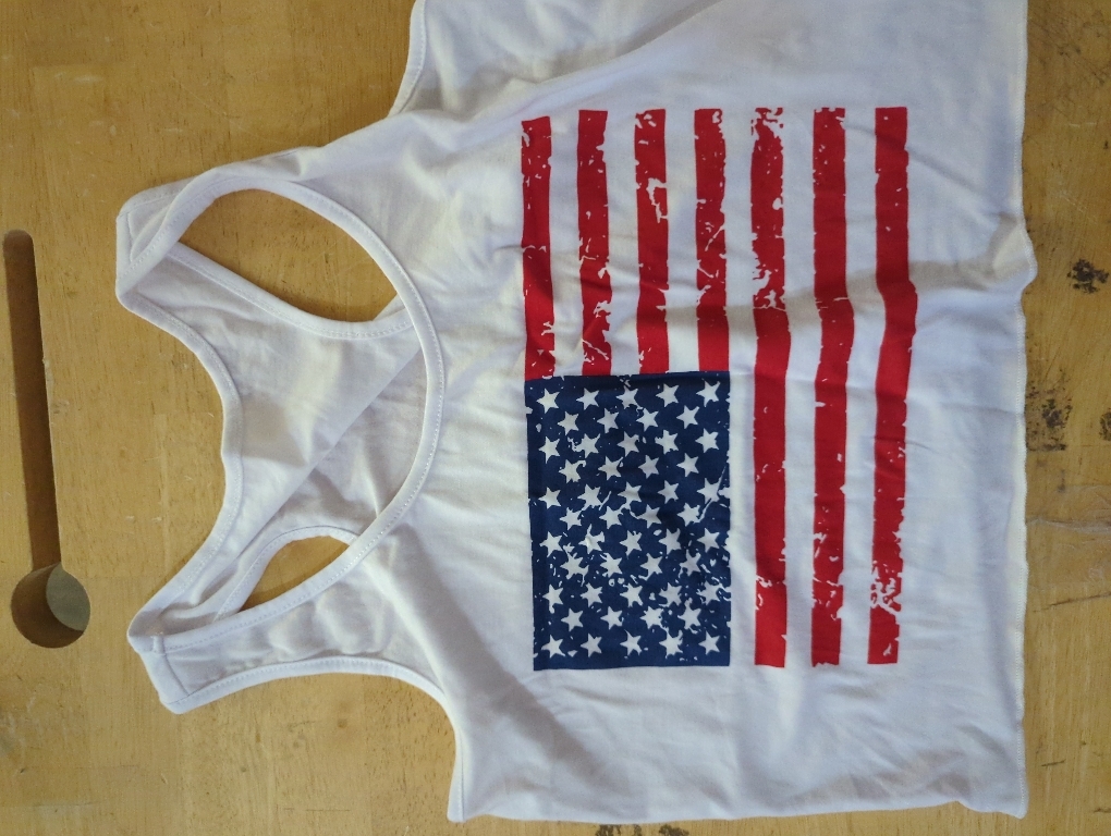 Women's Sexy American Flag Crop Tank 4th of July Patriotic Sleeveless Tee Tops