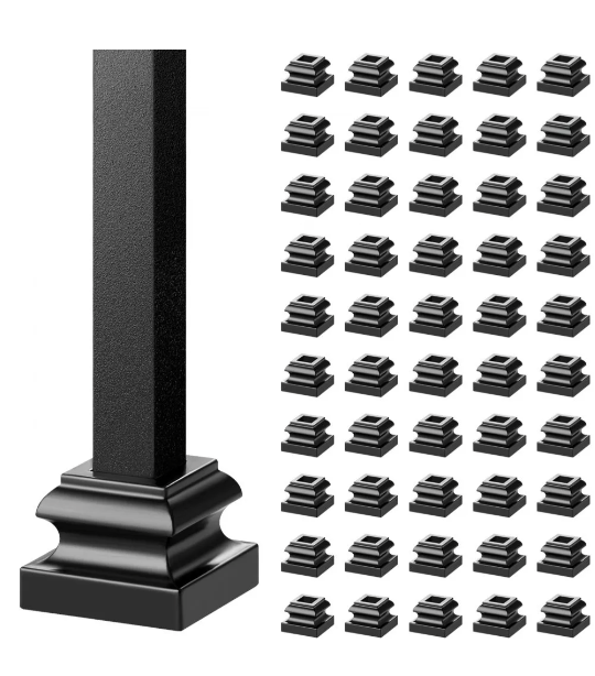 VEVOR Aluminum Alloy Baluster Shoes Stair Flat Shoe with Screw Holes 50pc