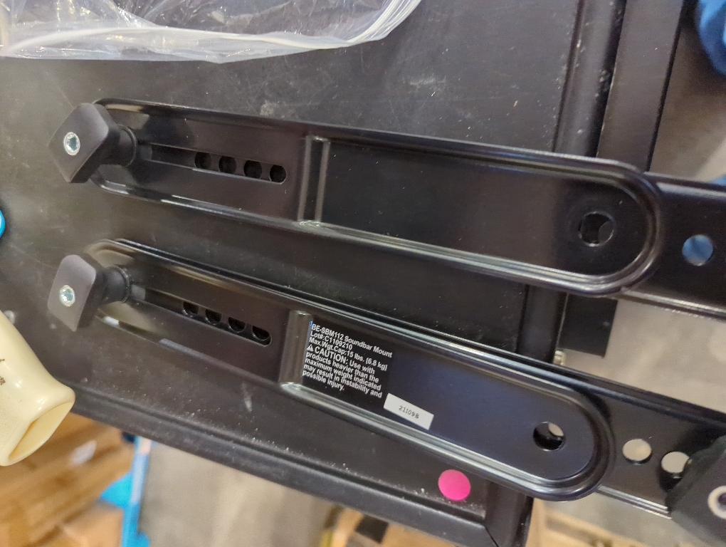 Mounting Dream Soundbar Mount Bracket for Mounting Above or Under TV Fits Most of Sound Bars Up to 15 Lbs, with Detachable Long Extension Plates MD5420