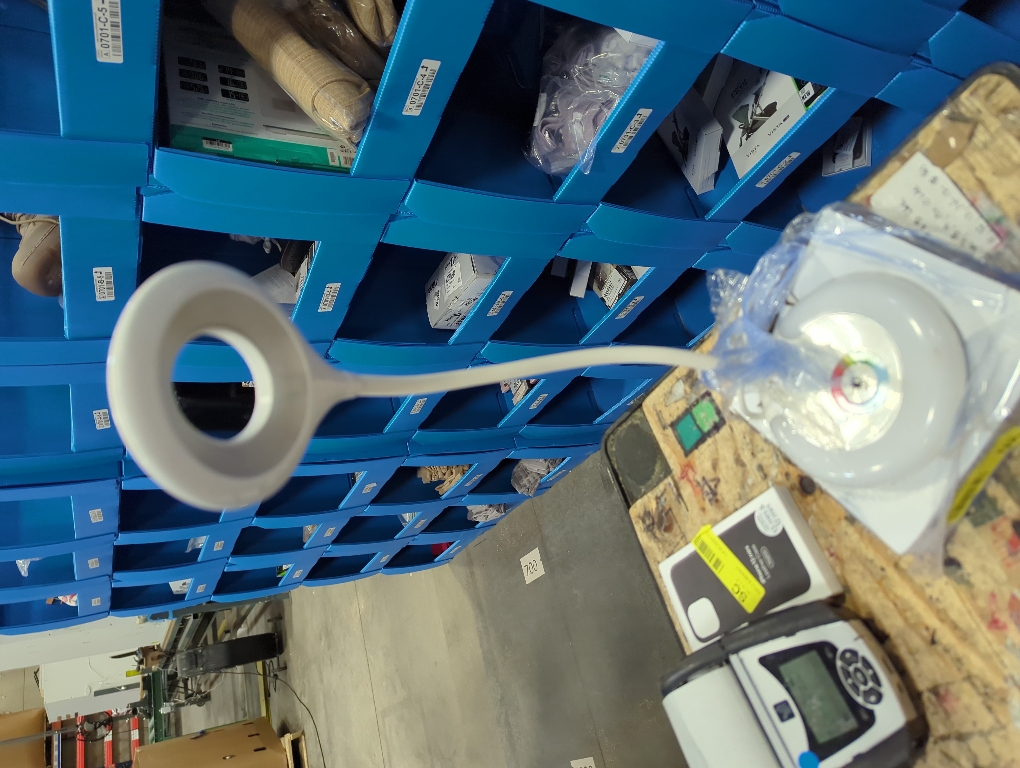 19 in. Glossy White Finish Mia LED Color Changing Desk Lamp