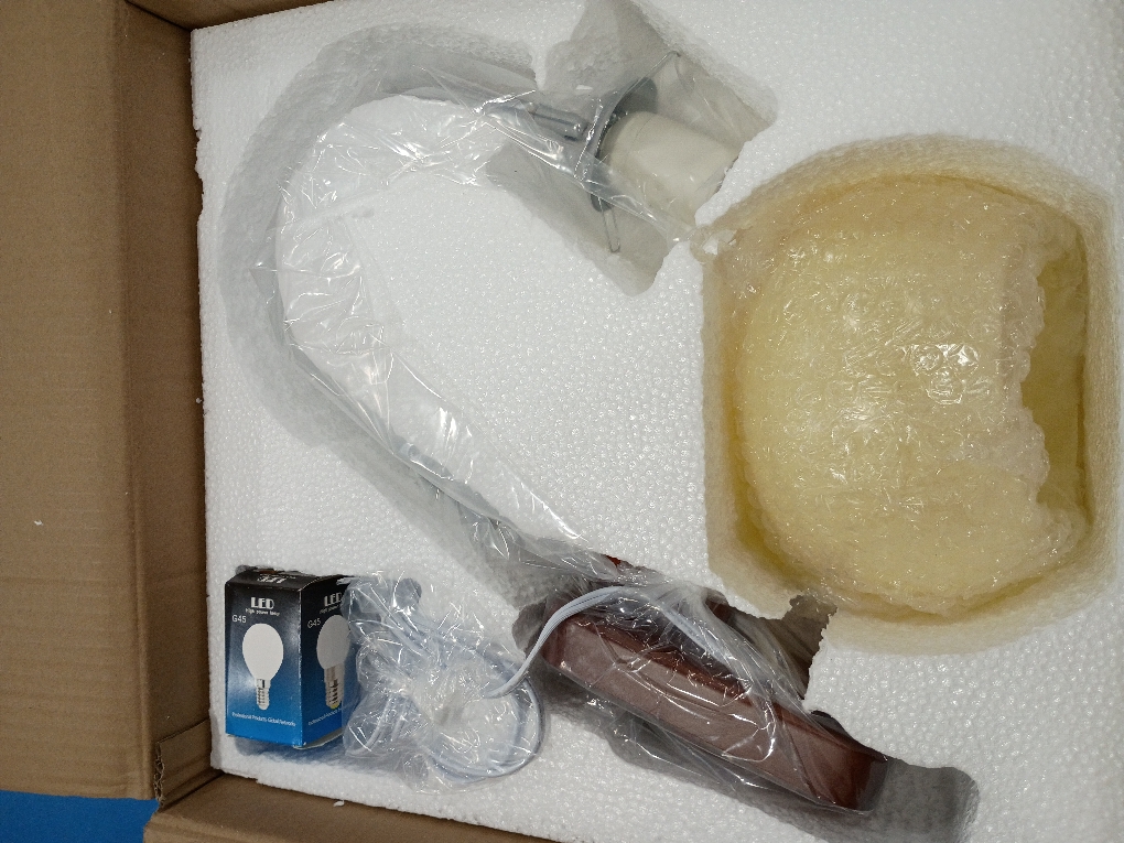 Modern Decoration Wall Sconce Mid Century with White Milk Glass Vintage Industrial Wood Wall Light Hardwired Smoke Grey Amber Farmhouse Reading Wall Lamp for Bedroom Living Room Bedside