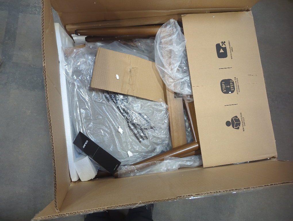 Set of 2 COLAMY Wooden Dining Chairs Set of 2, Modern Fabric Upholstered Kitchen Side Chairs, Farmhouse Dining Room Chair with Foot Pegs, Beige