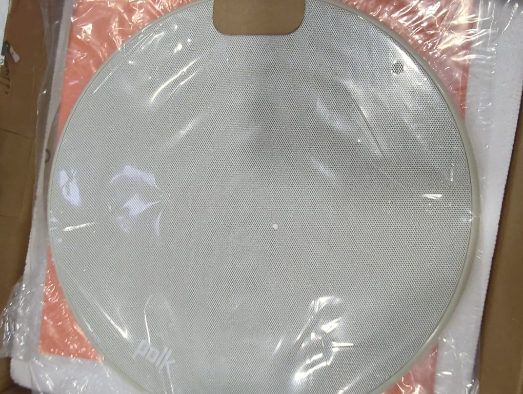 Polk Audio V60 in-Ceiling Speaker (Single), 6.5 Inch Speaker Ideal for All Rooms, Including Damp and Humid Bathroom, Kitchen or Utility Areas, Easy Installation, (Black, Paintable Grille)