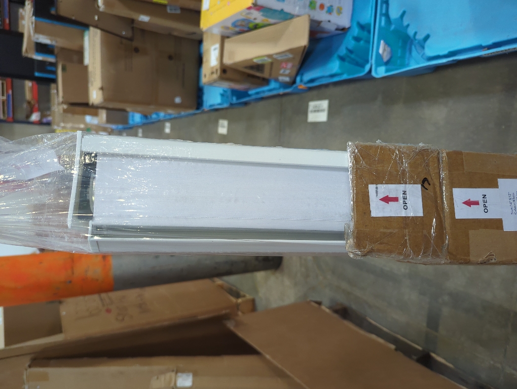 White Persilux Blackout Cordless Zebra Blinds for Windows (34 W x 72 H, White) with Upgraded Cassette Light Filtering Dual Layers Sheer Window Shades for Office and Home, Easy to Install