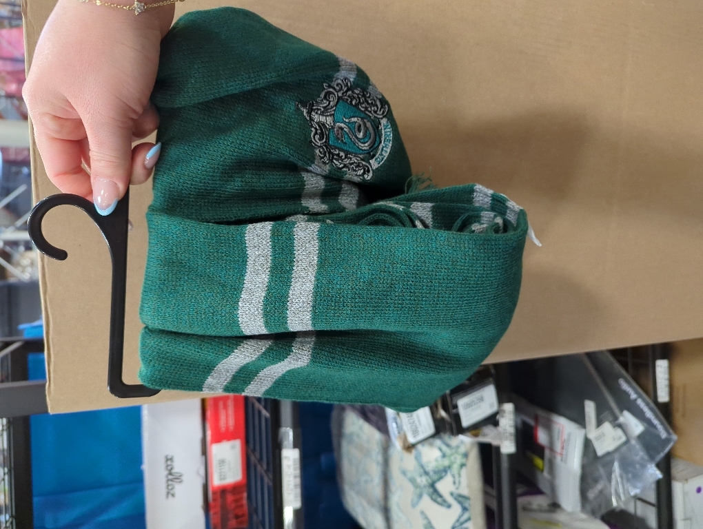 Harry Potter Slytherin Patch Knit Scarf, OSFM, Green