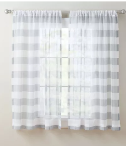 Town And Country Pax Rod Pocket Light-Filtering Gray Set of 2 Curtain Panel