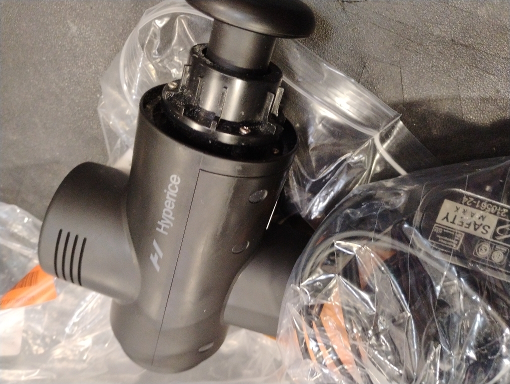 Hyperice Hypervolt Go 2 - Black - Featuring Quiet Glide Technology - Handheld Percussion Massage Gun - 3 Speeds, 2 Interchangeable Heads - Helps Relieve Sore Muscles and Stiffness