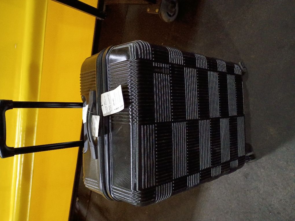American Tourister NXT Hardside Large Checked Spinner Suitcase - Blackout: 8 Wheels, ABS Shell