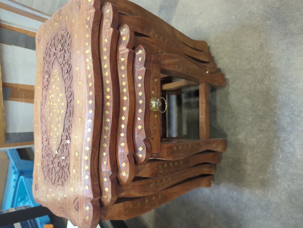 Taksha Decors Nesting Table | Set of 4 Seating stools | Stool | Side Table | Coffee Table |