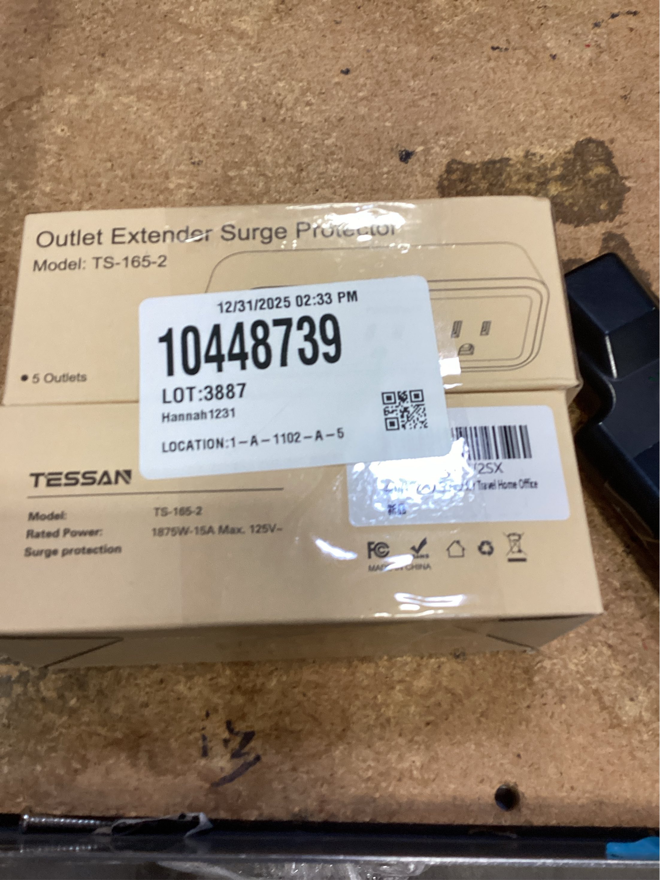 2 pack Multi Plug Outlet Extender, TESSAN Surge Protector Wall Plug Splitter with 5 Electrical Outlet Expander, Multiple Plug Adapter for Travel Home Office