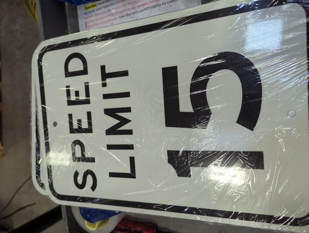Large Speed Limit 15 MPH Sign, 18x 12 .04 Aluminum Reflective Sign Rust Free Aluminum-UV Protected and Weatherproof