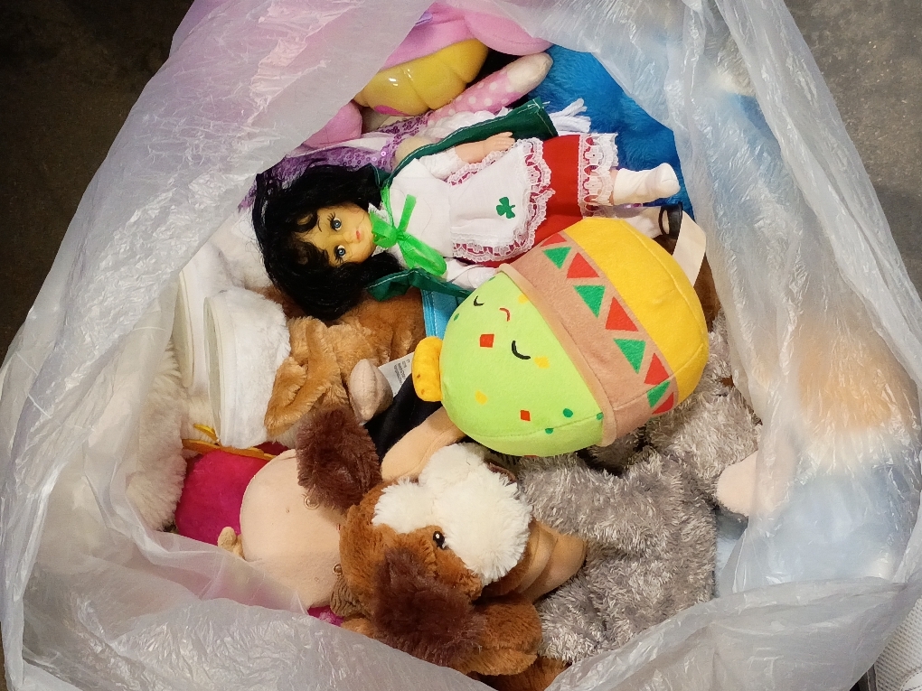 Bag of stuffed animals