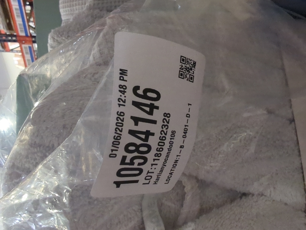 Haven Waffle Large/X-Large Organic Cotton Robe in Lunar Rock