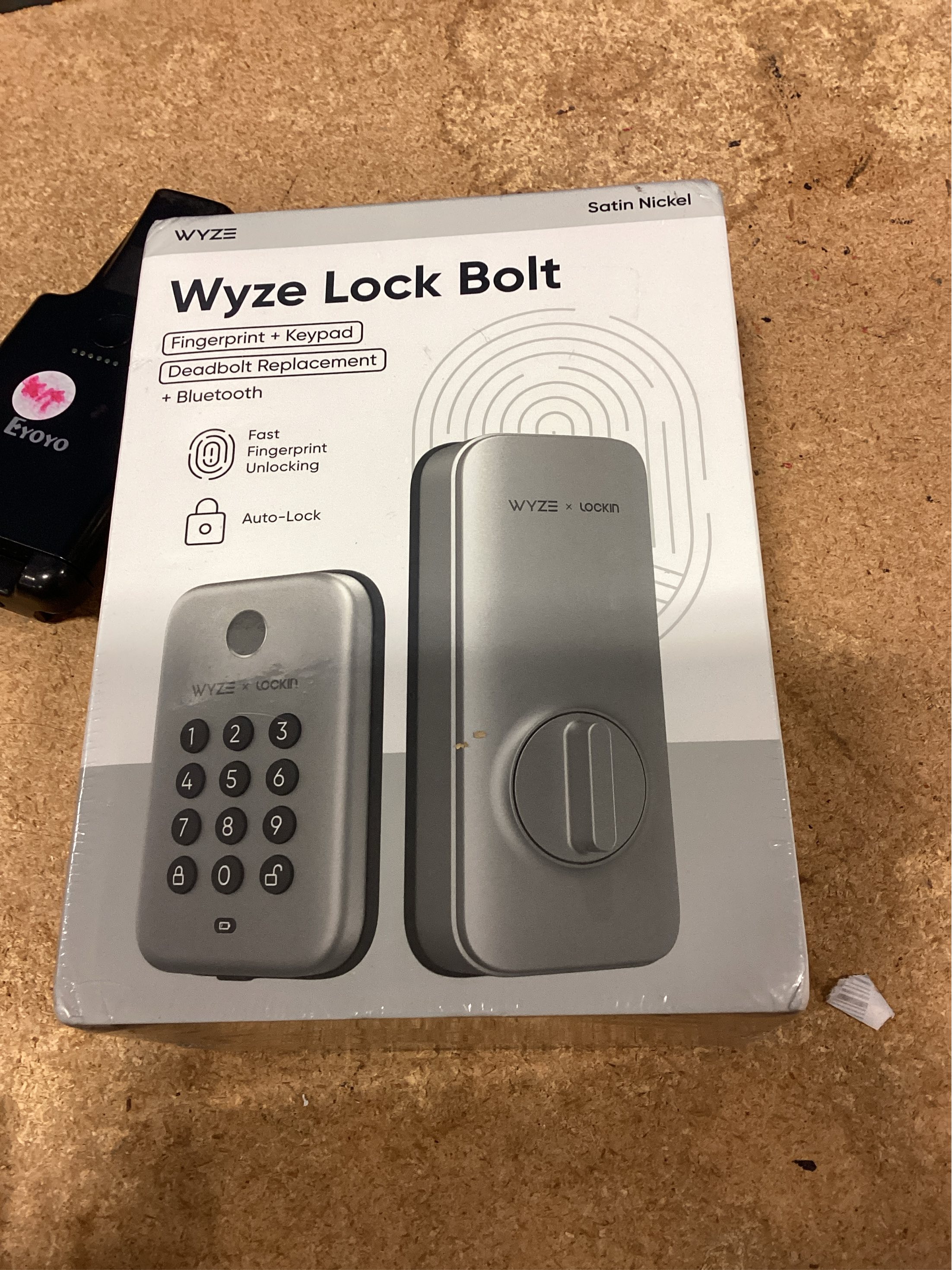 Satin Nickel Smart Lock, Fingerprint Keyless Entry, Bluetooth Deadbolt Replacement, App Monitoring and Scheduled Access