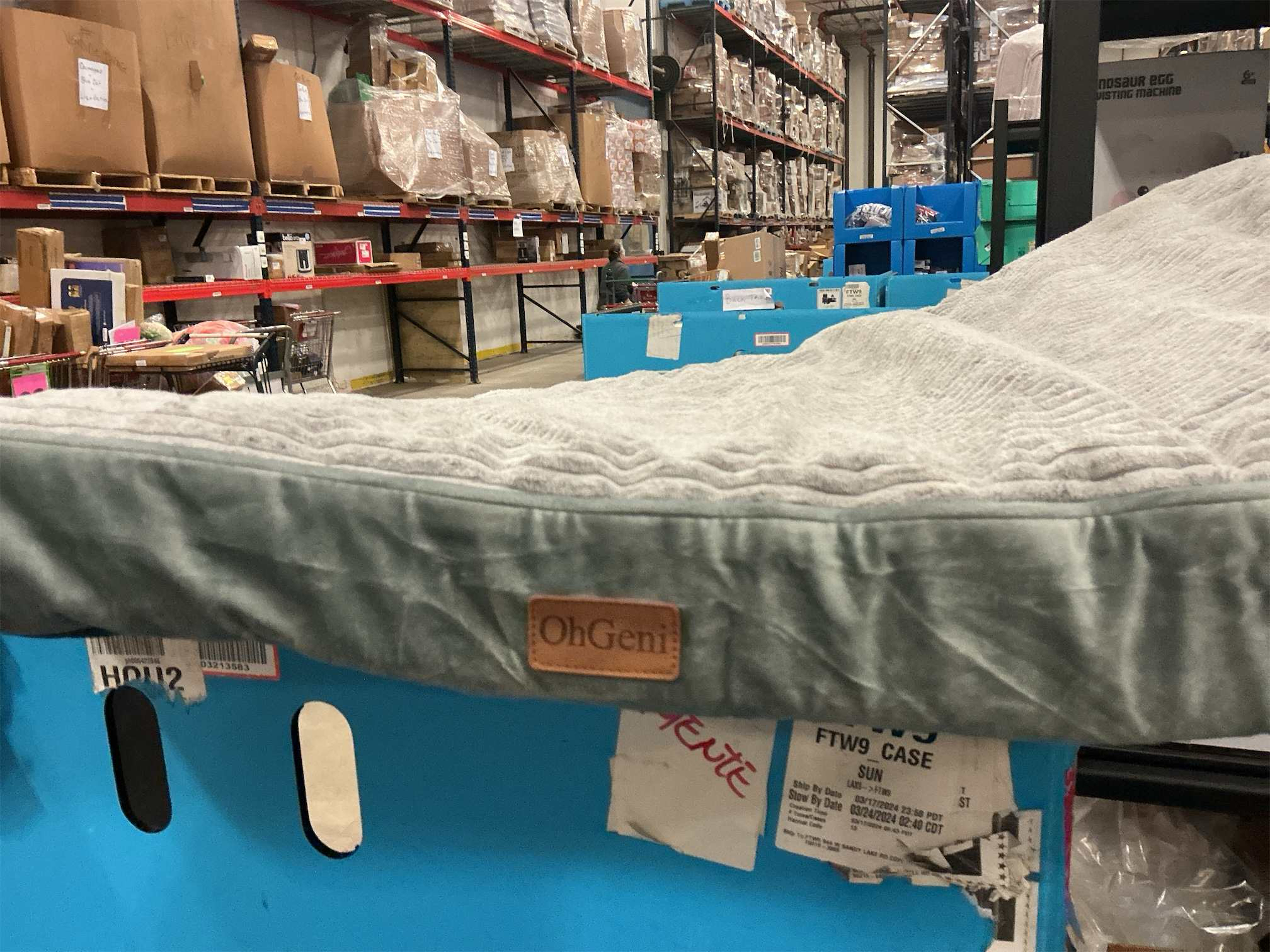 OhGeni Orthopedic Waterproof & Machine Washable Dog Bed for Small Pets, Suitable for Crates, Cat Mat with 25D Egg Crate Foam, Non-Slip Bottom & Removable Cover, 24 Inches(Gray)