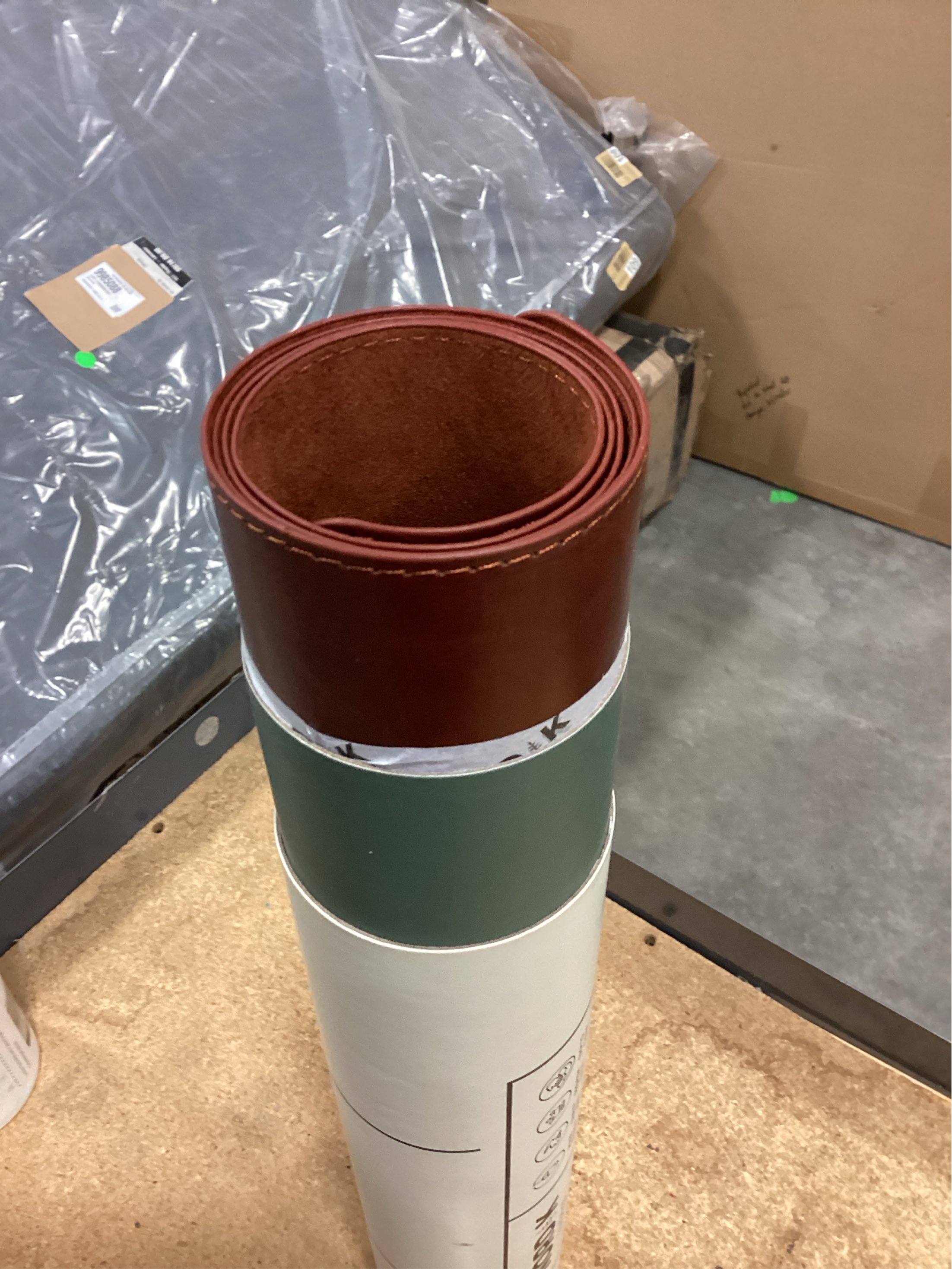 Nordik Leather Desk Mat - Whiskey Brown - Cable Organizer - Premium Mouse Mat & Desk Pad Protector - 35 X 17 Inch - Felt Vegan Leather - Large Office Mouse Pad & Blotter