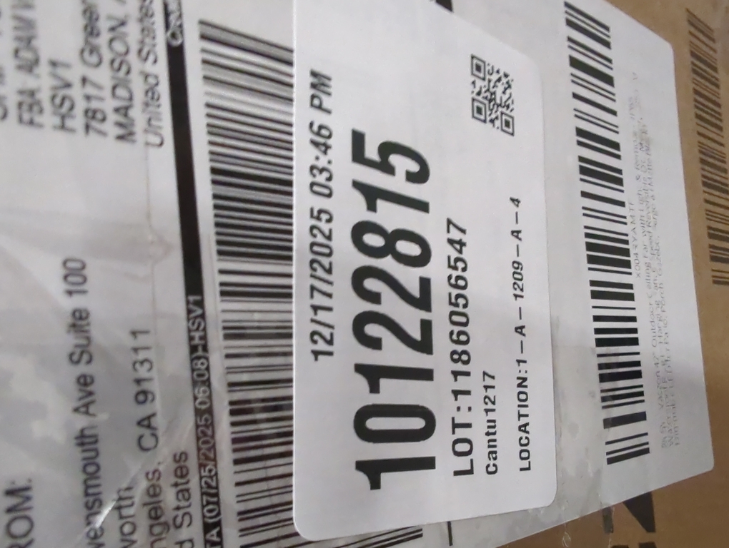 42 Outdoor Ceiling Fan with Light & Remote - IP65 Waterproof Plug in Hanging Fan, 6-Speed Reversible DC Motor, 1850LM Dimmable LED for Patio, Porch, Gazebo, Pergola (Matte Black)