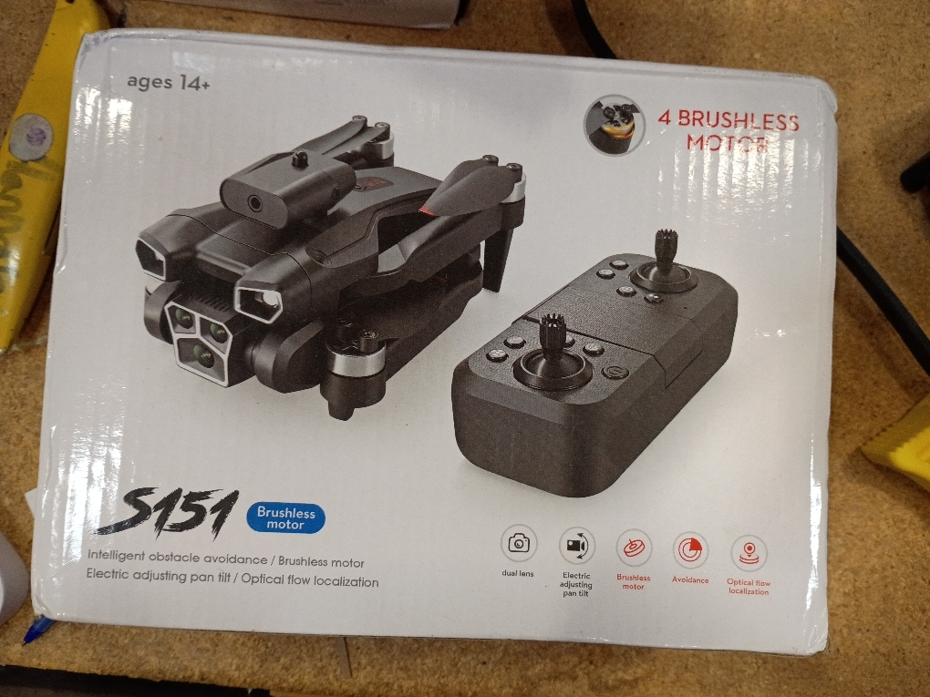 S151 Drone with Camera, Electrically Adjustable Three Camera, Built-In Optical Flow Positioning, Four-Sided Obstacle Avoidance, Suitable For Beginners, Christmas, Halloween, And Thanksgiving Gifts