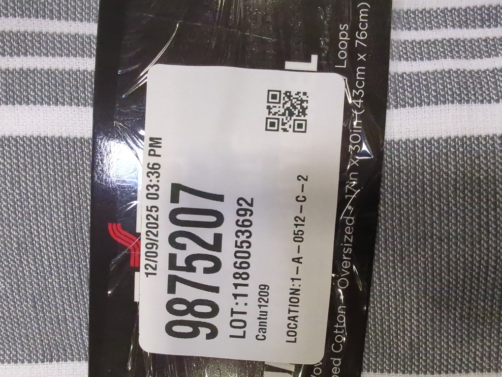 All-Clad Striped Dual Kitchen Towel in Pewter 3pk