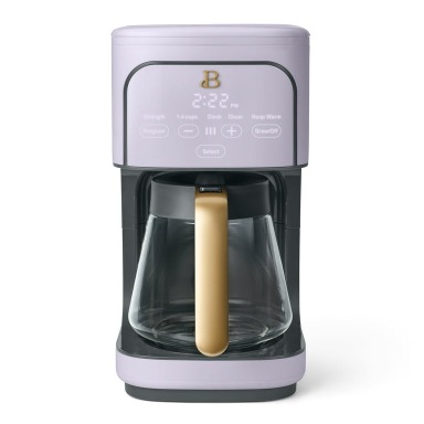 Beautiful 12 Cup Programmable Coffee Maker, White Icing by Drew Barrymore❗MAY HAVE MISSING PIECES/NEEDS CLEANING❗
