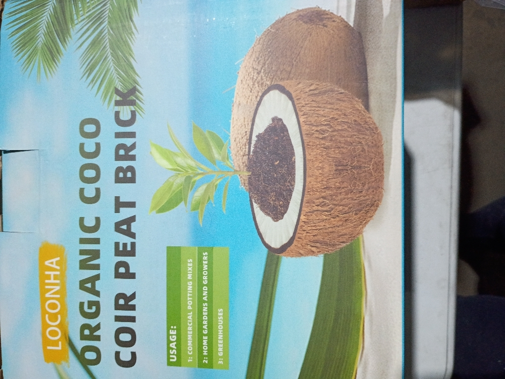 Coco Coir Bricks 6 Pack Premium 100% Organic Peat Moss, Fiber Coconut Husk for Planting, Gardening, Potting Soil Substrate