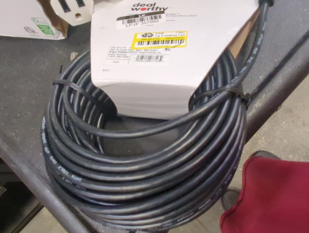 Cat 6 Ethernet Cable - dealworth Black: 1.25 Gbps RJ-45 Male-to-Male