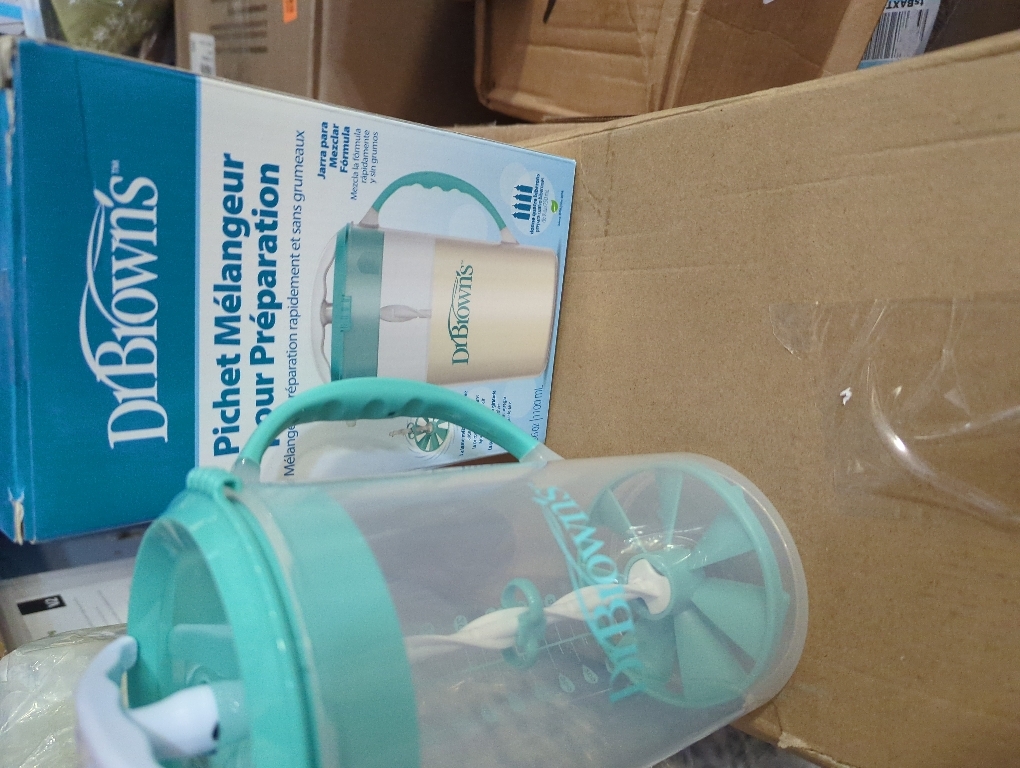 Dr. Brown's Baby Formula Mixing Pitcher with Adjustable Stopper, Locking Lid, & No Drip Spout, 32oz, BPA Free, Teal