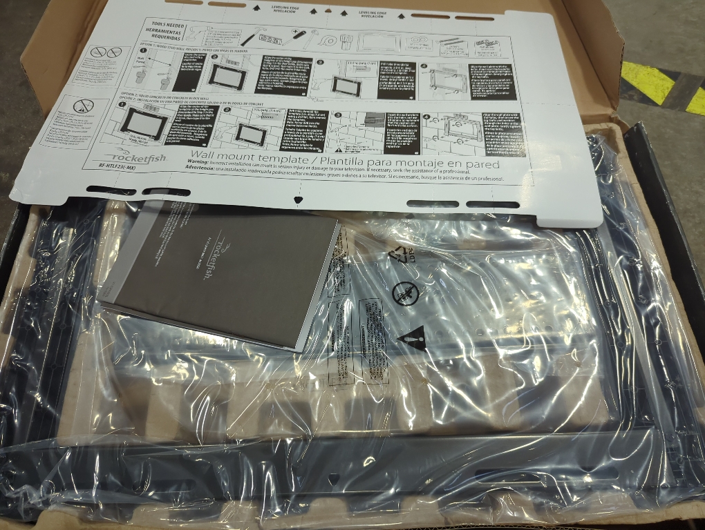 Rocketfish - Full-Motion TV Wall Mount for Most 40 - 75 TVs - Black Non-Retail packaging