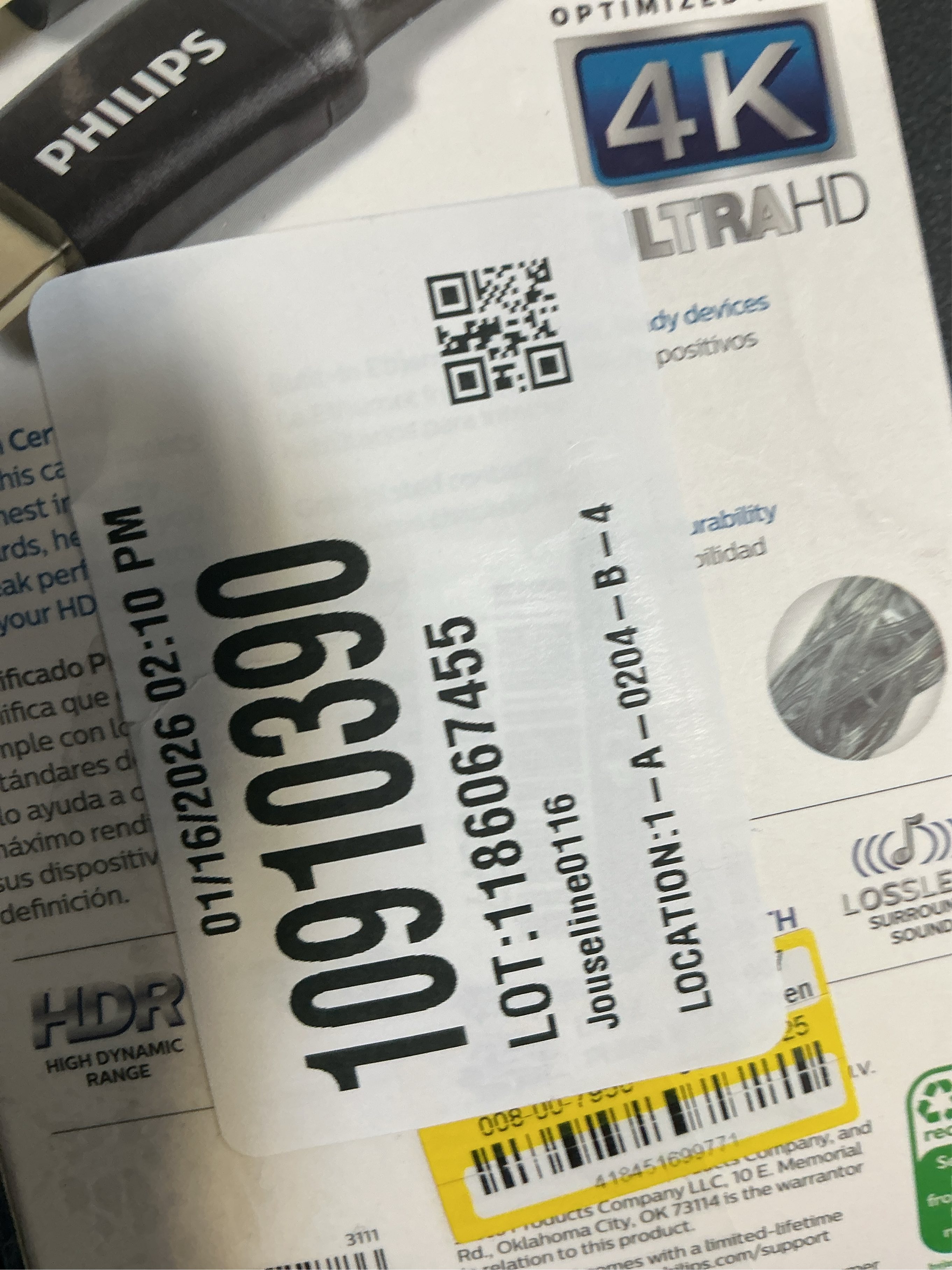 6 ft. High Speed HDMI Cable, Premium Plus