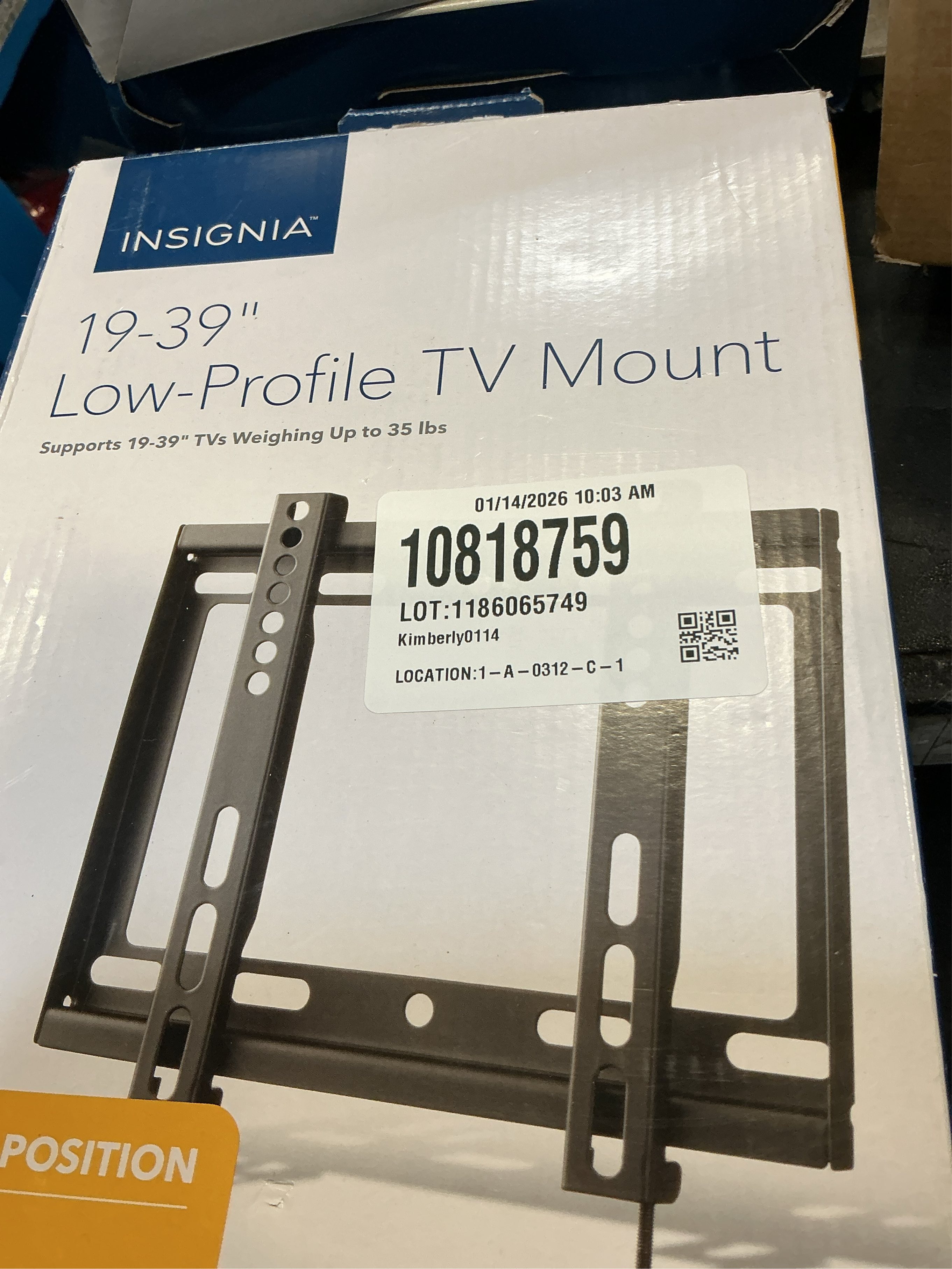 Insignia™ - Fixed TV Wall Mount for Most 19 - 43 TVs - Black