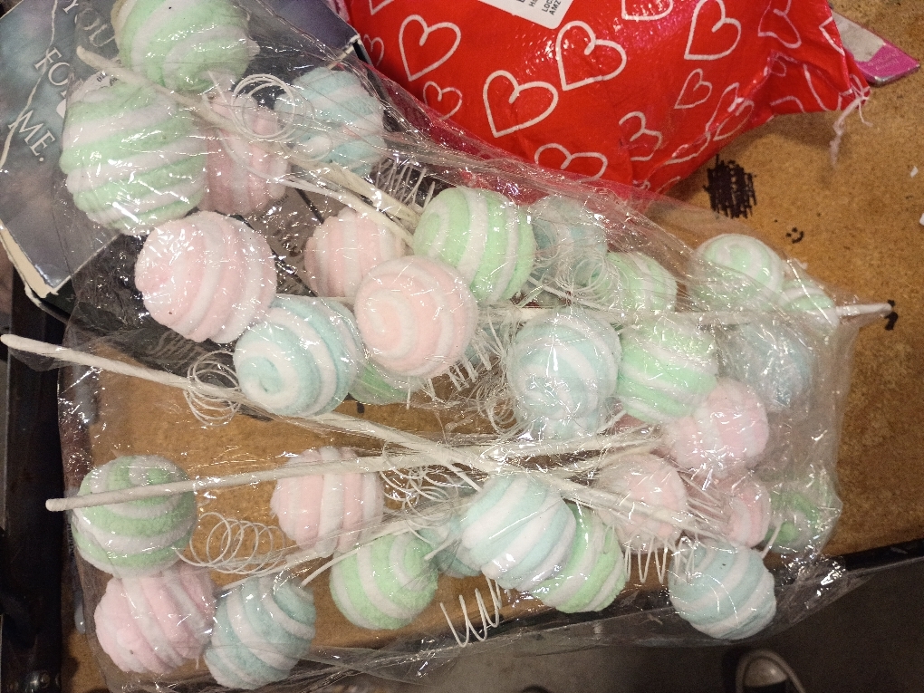 Christmas Tree Picks Decorations 5Pcs Macaron Pink Purple Lollipop Picks for Xmas Ornaments New Year Wedding Birthday Indoor Outdoor Party Decorations